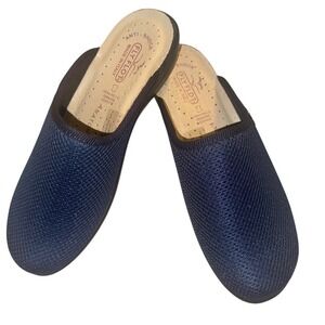 Fly Flot Women's Blue Mesh Slip On Clogs Comfort Slippers Anti Shock NEW SIZE 40